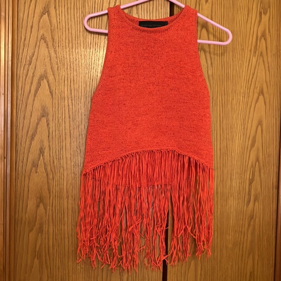 Orange fringe top - Picture 1 of 5